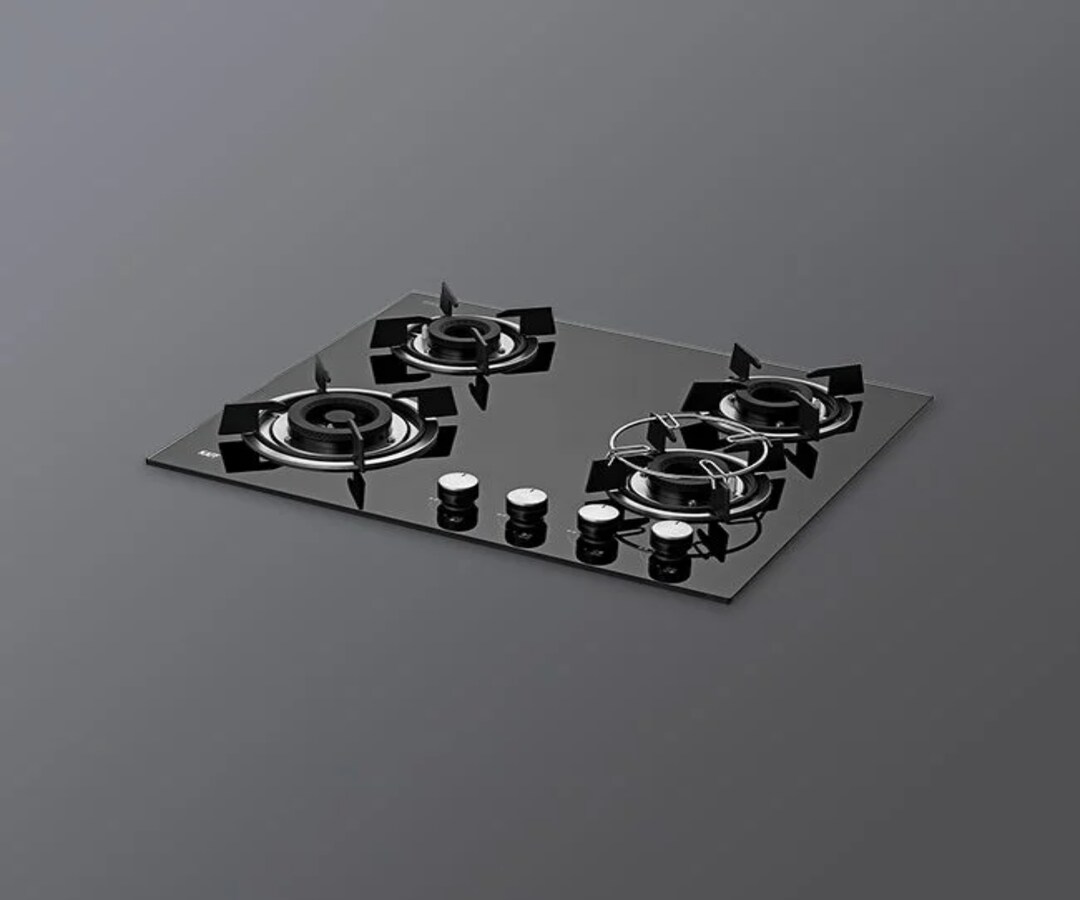 Buy Kaff HBR 604 A 4 Burner Tempered Glass Builtin Hob with Auto